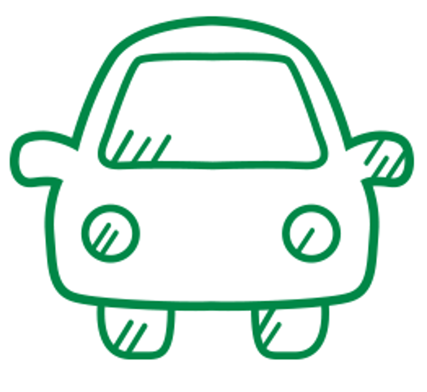 Verkehrs-Rechtsschutz - gezeichnetes Auto